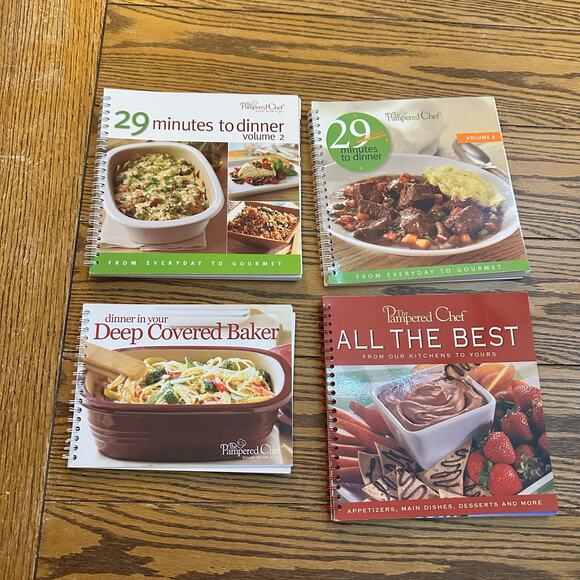 Pampered Chef 4-Pack Collection of Cookbooks Gently Used - Picture 1 of 5